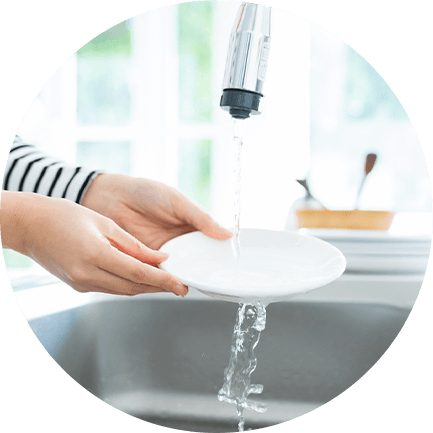 少ない量の洗剤でキレイに洗える！！